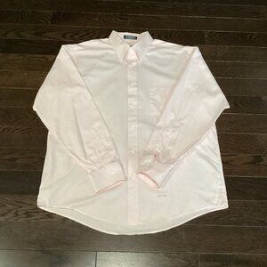 Pink Pima Pinpoint Oxford Long-sleeved Dress Shirt - 16.5 x 35